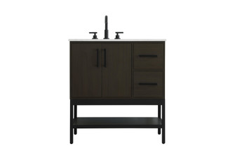 32 inch Single Bathroom Vanity in Mocha Brown (758|VF60732MMB)