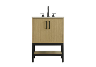 24 inch Single Bathroom Vanity in Honey Brown (758|VF60724MHB)