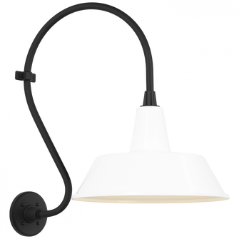 Academy 15'' Larrabee Barn Light (279|TOB 2804MBK/S2-WHT)