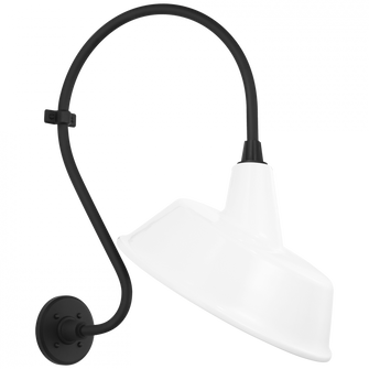 Academy 15'' Larrabee Barn Light (279|TOB 2804MBK/S4-WHT)