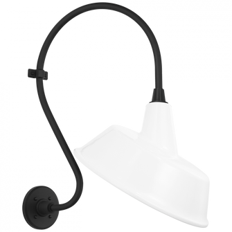 Academy 15'' Larrabee Barn Light (279|TOB 2804MBK/S4-WHT)