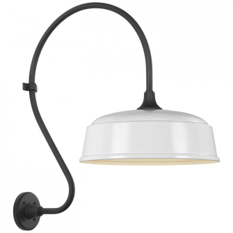 Academy 18'' Larrabee Barn Light (279|TOB 2805MBK/S7-WHT)