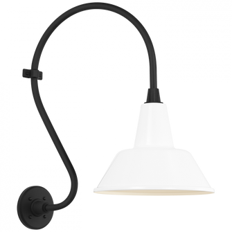 Academy 15'' Larrabee Barn Light (279|TOB 2804MBK/S1-WHT)