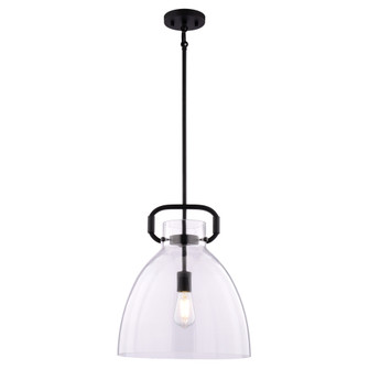 Madrona 1 Light Black Contemporary Pendant Light Clear Glass (51|P0432)