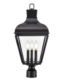 Edenton 24'' High 3-Light Outdoor Post Lantern - Matte Black (670|43203-MB)