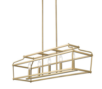 Nellita 34'' Wide 5-Light Island - Vintage Brass (670|19105-VB)