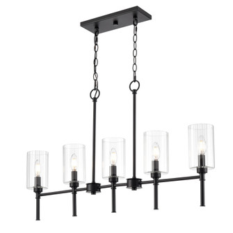Chastine 36'' Wide 5-Light Island - Matte Black (670|9925-MB)
