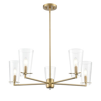 Maccan 31'' Wide 5-Light Chandelier - Vintage Brass (670|217005-VB)