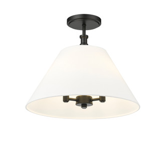 Adorra 16'' Wide 3-Light Semi Flush - Matte Black (670|16403-MB)