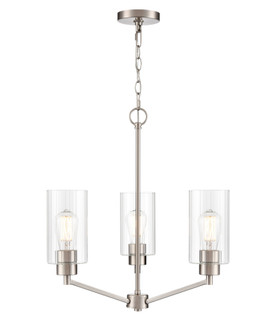 Beverlly 21'' Wide 3-Light Chandelier - Brushed Nickel (670|9513-BN)