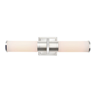 Positano Collection 2-Light Bathroom Vanity Light Polished Nickel and White Glass (12|AC11772WN)
