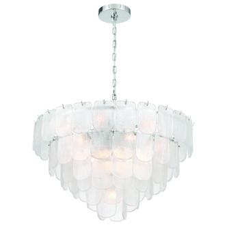 Bianca 19 Light Chandelier, Polished Nickel, Crystalline with Piastra Type Glassware (12|AC12053CR)