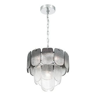 Bianca 5 Light Pendant, Polished Nickel, Crystalline Smoke with Piastra Type Glassware (12|AC12051CS)