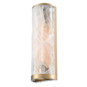 Skye 2 Light Wall Sconce, Brass with Wispy White Murano Style Glass (12|AC12177BR)