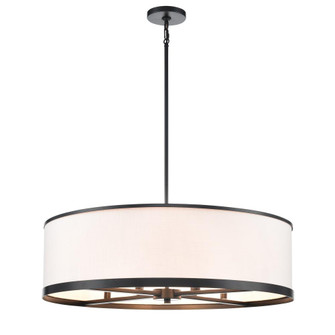 High Street 8 Light Island Light 30'', Black (12|AC12165BK)