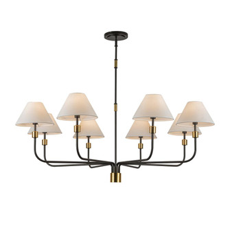 Providence 8 Light Chandelier, Black, Brushed Brass (12|AC12038BB)