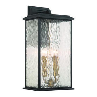 Estate 4 Light Outdoor Wall Sconce, Black, Brass with Rain Glassware (12|AC9274BK)