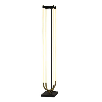 Cascata Integrated LED Floor Lamp, Black and Brushed Brass (12|AC6816BK)