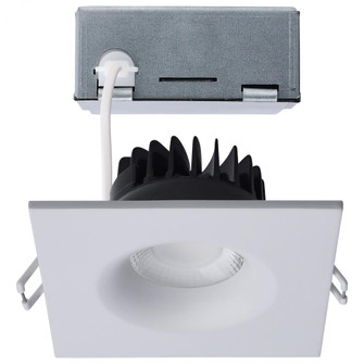 10 Watt LED Direct Wire Downlight; Remote Driver; CCT Selectable; Dimmable; Square; White Finish (27|S11633R1)