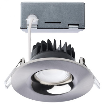 10 Watt LED Direct Wire Downlight; Remote Driver; CCT Selectable; Dimmable; Round; Brushed Nickel (27|S11632R1)
