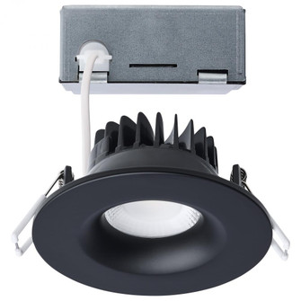 10 Watt LED Direct Wire Downlight; Remote Driver; CCT Selectable; Dimmable; Round; Black Finish (27|S11631R1)