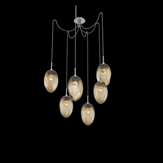 Meteo Round 6pc Swag Multi-Pendant (LED) (1289|SCB0067-06-BS-FB-C01-L1)