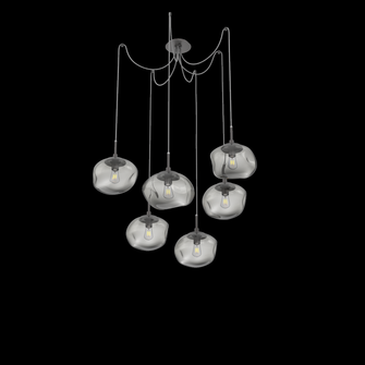 Nova Round 6pc Swag Multi-Pendant (Bulb) (1289|SCB0064-06-GP-S-C01-E2)