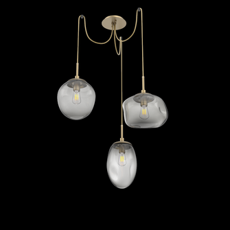 Cosmos Round 3pc Swag Multi-Pendant (Bulb) (1289|SCB0065-03-GB-S-C01-E2)