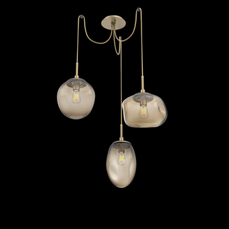 Cosmos Round 3pc Swag Multi-Pendant (Bulb) (1289|SCB0065-03-GB-B-C01-E2)