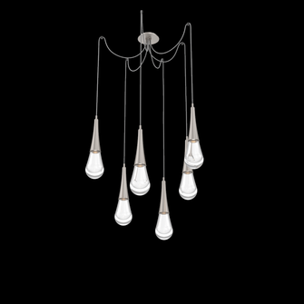 Raindrop Round 6pc Swag Multi-Pendant (1289|SCB0078-06-BS-C-C01-L1)