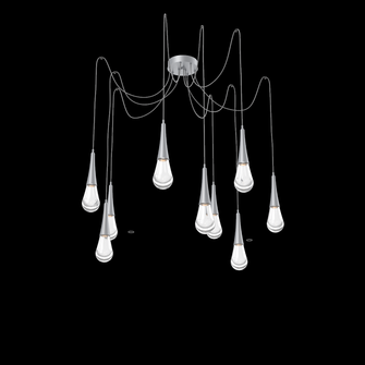 Raindrop Round 9pc Swag Multi-Pendant (1289|SCB0078-09-CS-C-C01-L1)