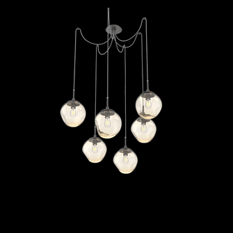 Aster Round 6pc Swag Multi-Pendant (Bulb) (1289|SCB0062-06-GP-A-C01-E2)