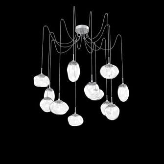 Cosmos Round 12pc Swag Multi-Pendant (LED) (1289|SCB0069-12-CS-GC-C01-L3)