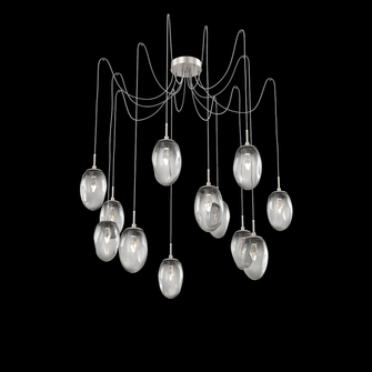 Meteo Round 12pc Swag Multi-Pendant (LED) (1289|SCB0067-12-BS-GS-C01-L3)