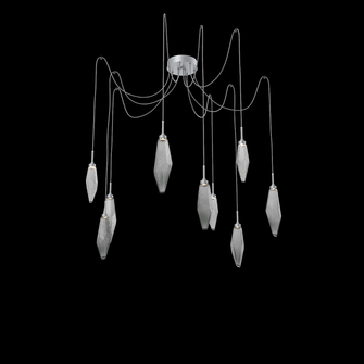 Rock Crystal Round 9pc Swag Multi-Pendant (1289|SCB0050-09-CS-CS-C01-L3)