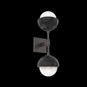 Cabochon Double Sconce (1289|IDB0093-02-GP-WL-L1-BM)