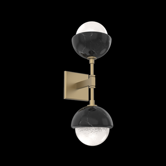Cabochon Double Sconce (1289|IDB0093-02-GB-WL-L1-BM)