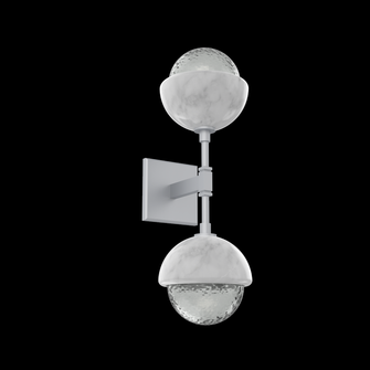 Cabochon Double Sconce (1289|IDB0093-02-CS-S-L3-WM)