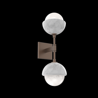 Cabochon Double Sconce (1289|IDB0093-02-BB-WL-L3-WM)