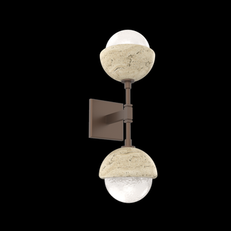 Cabochon Double Sconce (1289|IDB0093-02-BB-WL-L1-TR)