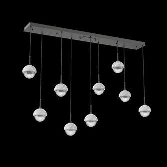 Cabochon Linear 9pc Multi-Pendant (1289|PLB0093-09-MB-C-C01-L3-WM)