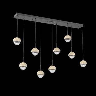 Cabochon Linear 9pc Multi-Pendant (1289|PLB0093-09-MB-C-C01-L3-TR)