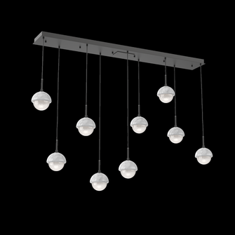 Cabochon Linear 9pc Multi-Pendant (1289|PLB0093-09-MB-WL-C01-L3-WM)
