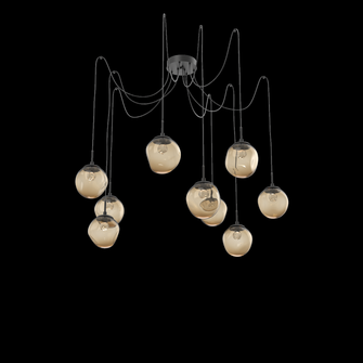 Aster Round 9pc Swag Multi-Pendant (LED) (1289|SCB0066-09-MB-FB-C01-L3)
