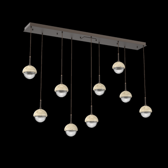 Cabochon Linear 9pc Multi-Pendant (1289|PLB0093-09-FB-C-C01-L1-TR)