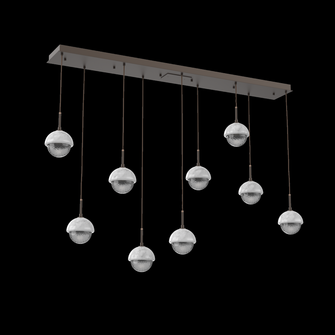 Cabochon Linear 9pc Multi-Pendant (1289|PLB0093-09-FB-S-C01-L3-WM)