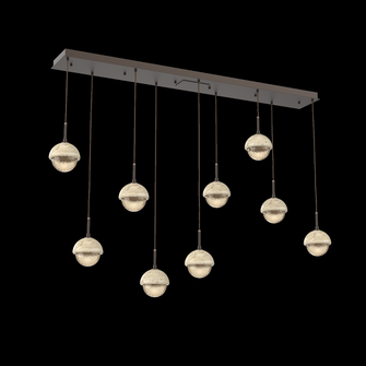 Cabochon Linear 9pc Multi-Pendant (1289|PLB0093-09-FB-A-C01-L1-TR)