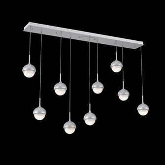 Cabochon Linear 9pc Multi-Pendant (1289|PLB0093-09-CS-WL-C01-L3-MS)
