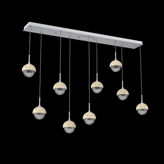 Cabochon Linear 9pc Multi-Pendant (1289|PLB0093-09-CS-S-C01-L1-TR)