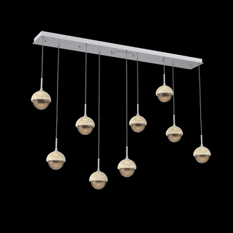 Cabochon Linear 9pc Multi-Pendant (1289|PLB0093-09-CS-B-C01-L3-TR)
